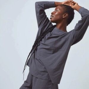 Lunya Gray Long Sleeve Tee